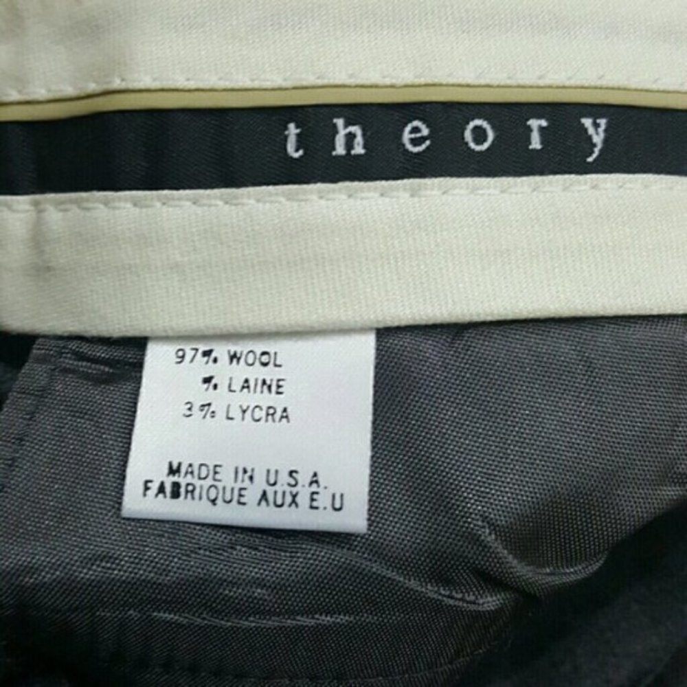 Theory gray Wool straight flare legged dress pants size 0 (294)33) - Picture 6 of 8